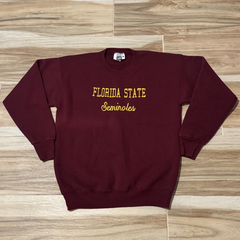 Vintage 90s Lee Made in USA Florida State Seminoles Crewneck Sweatshirt L
